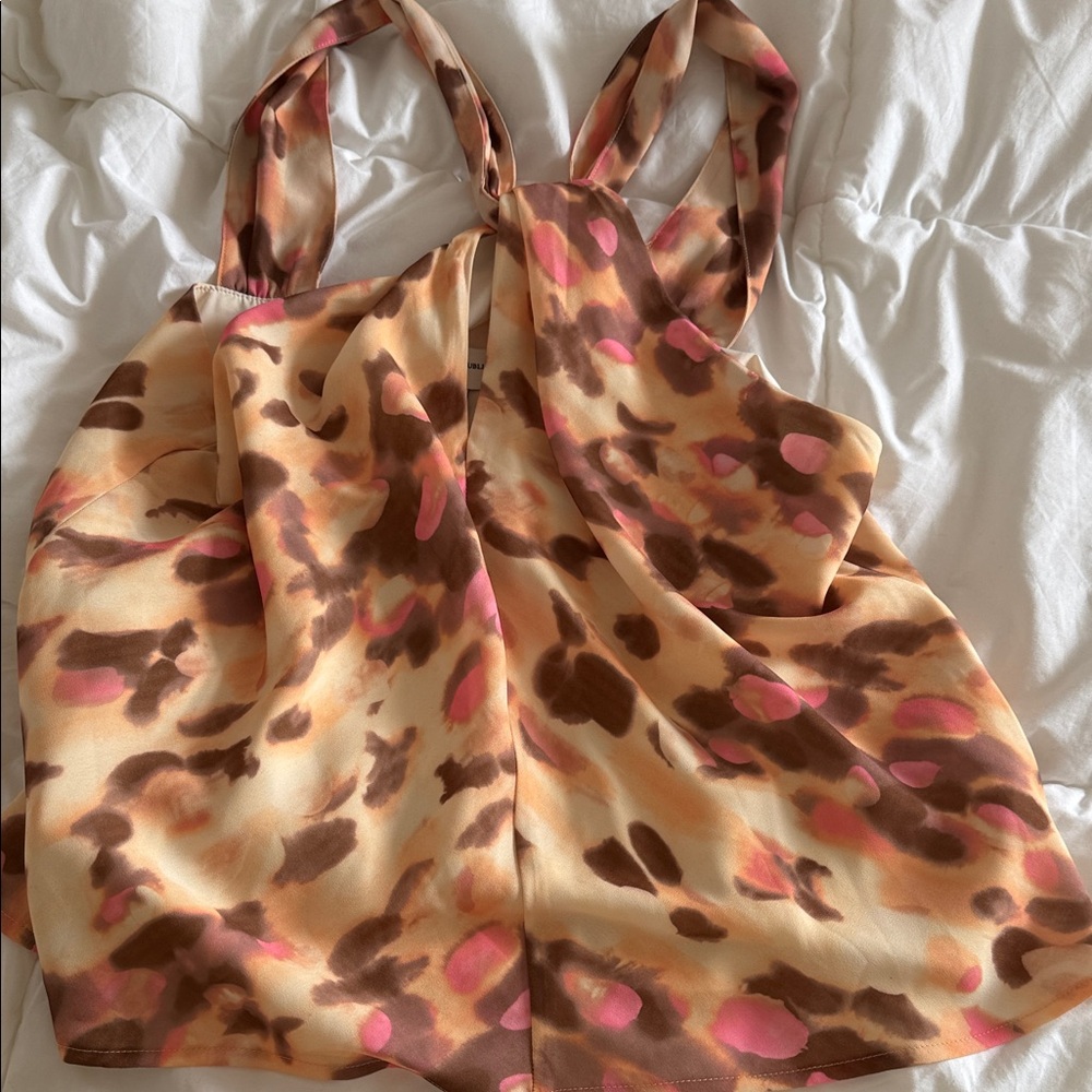 Banana Republic Multicolor Leopard Print Blouse